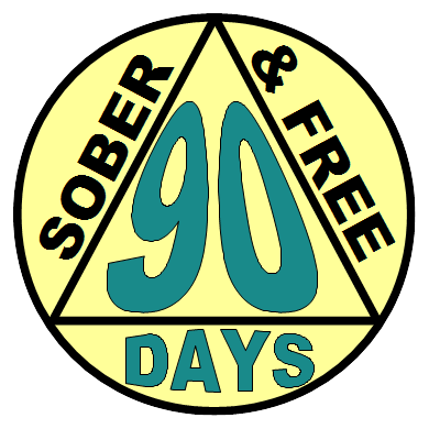 90 days clean and sober
