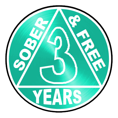 3 years clean and sober
