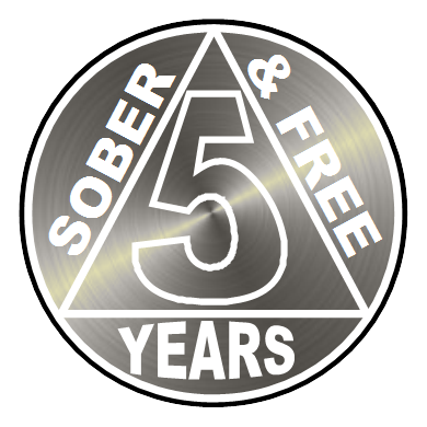 5 years clean and sober